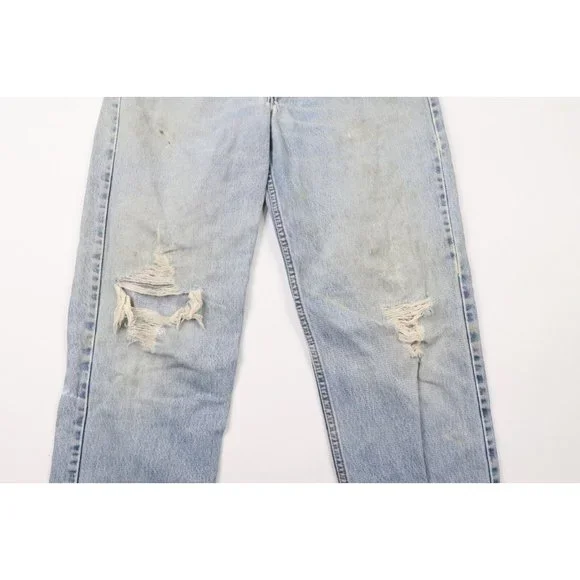 Vintage 90s Levis 550 Orange Tab Mens 32x32 Thrashed Relaxed Fit Denim Jeans